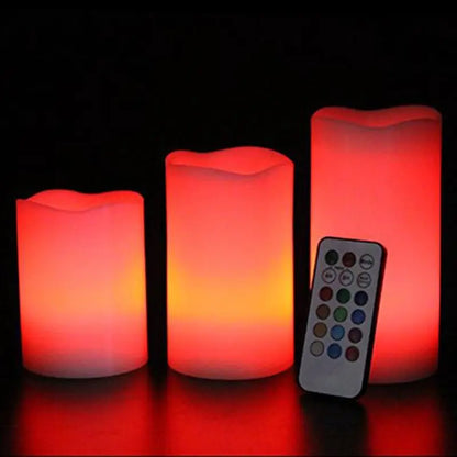 Remote Control Color Changing Plastic Candles - KNM Sundry