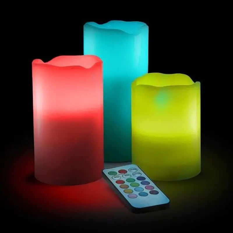 Remote Control Color Changing Plastic Candles - KNM Sundry