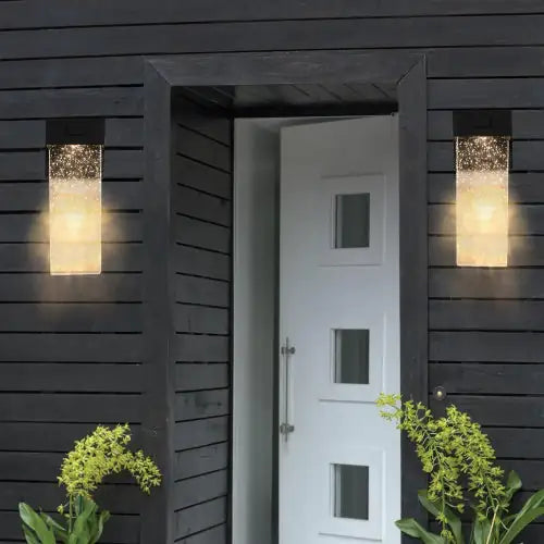Outdoor Waterproof Transparent LED Crystal Wall Light Supports Many Types Of Bulb-2 Packs With Light Sensitivity - KNM Sundry